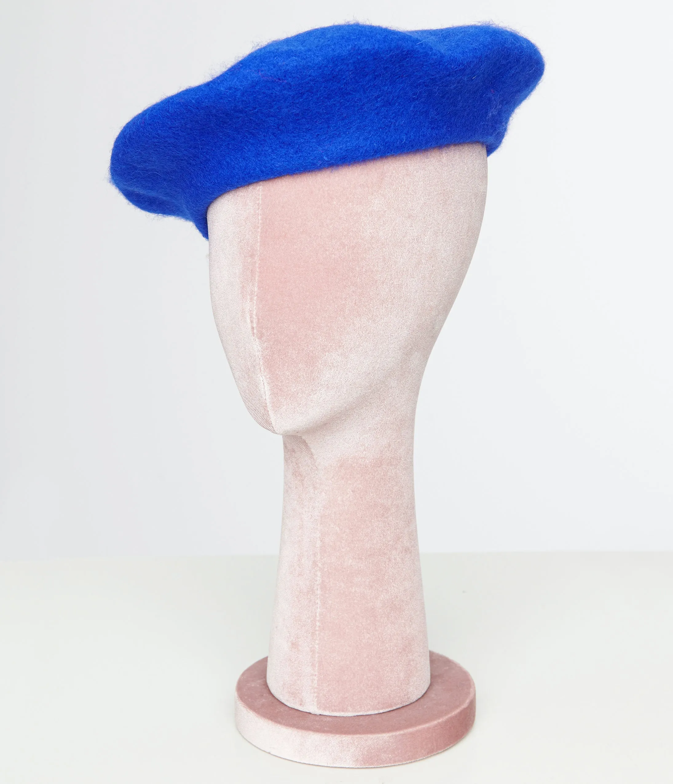 1960s Cobalt Blue Wool Beret