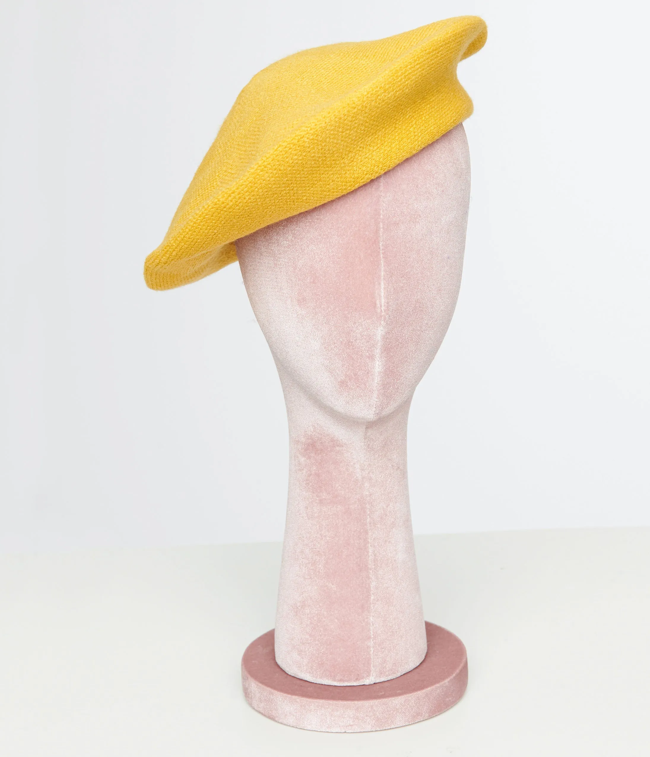 1960s Yellow Stretch Beret