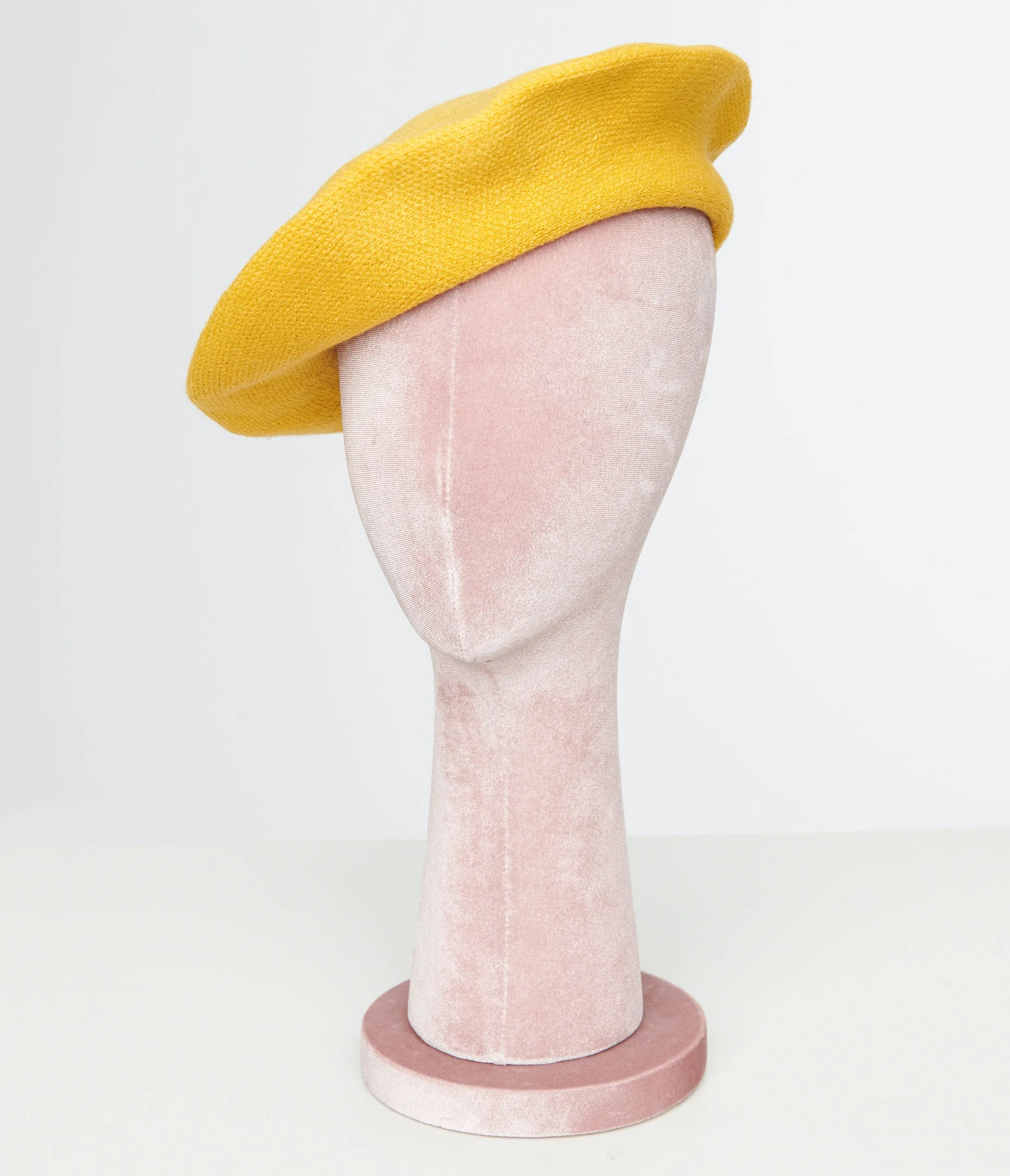 1960s Yellow Stretch Beret