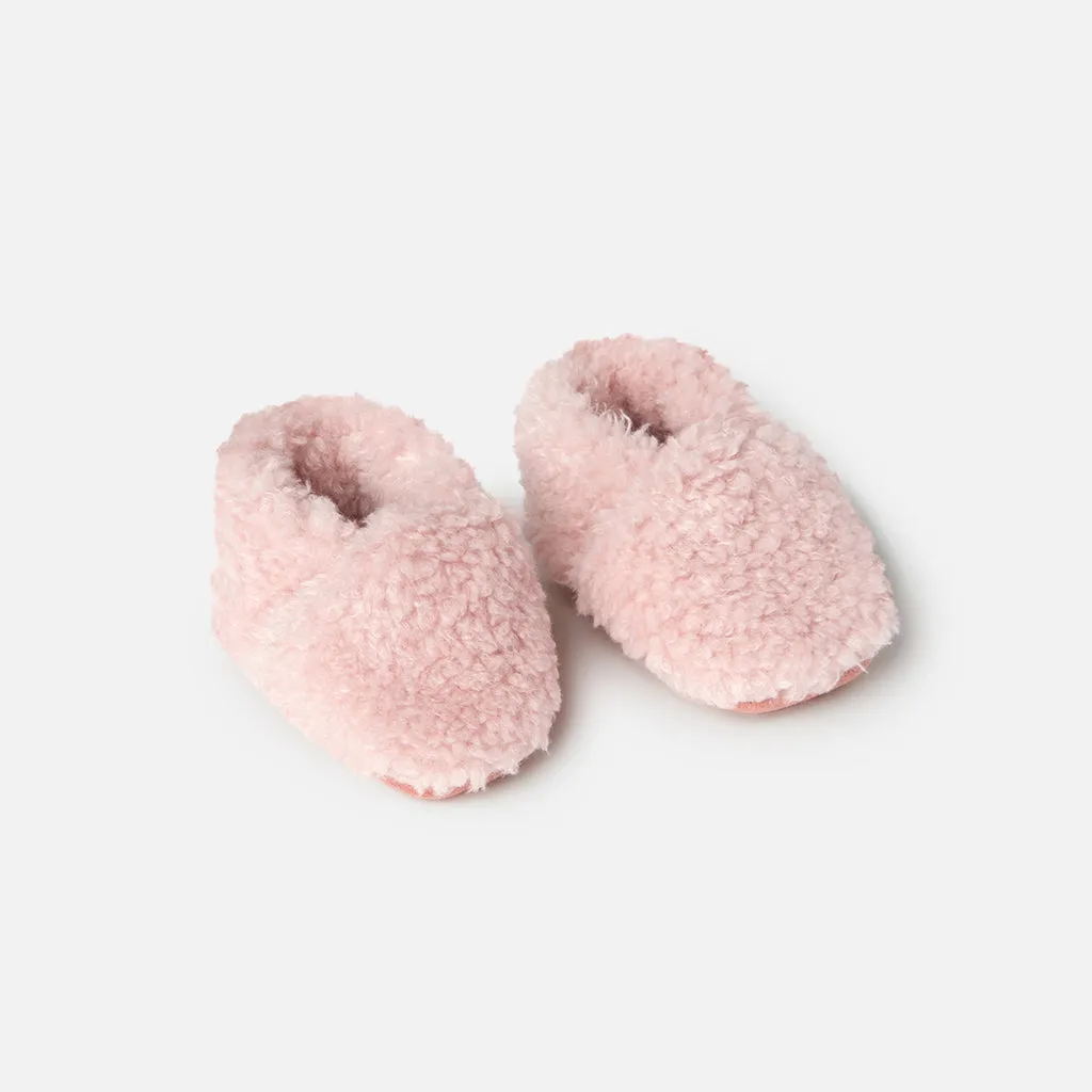 ADVICE Baby Article Two Vegan Shearling Slippers Quartz Pink