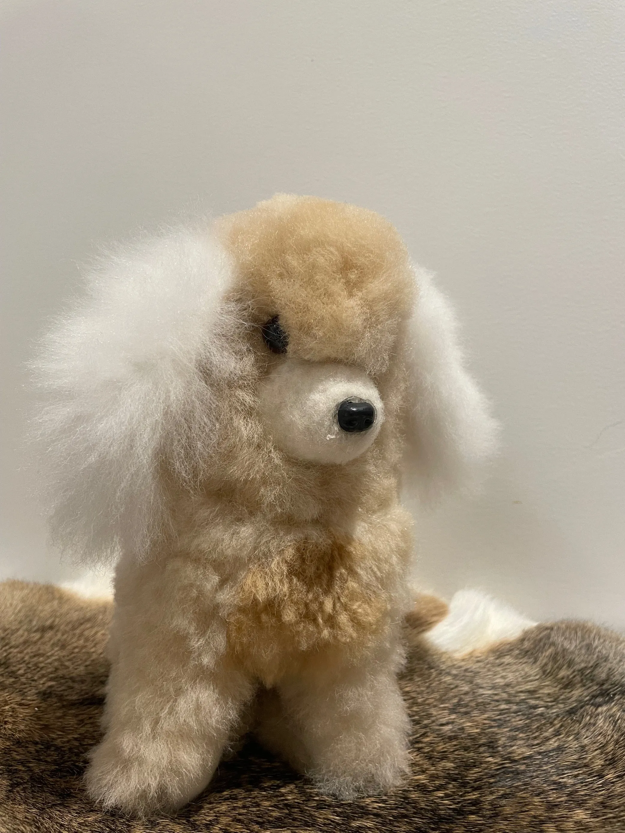 Alpaca fur doll puppy