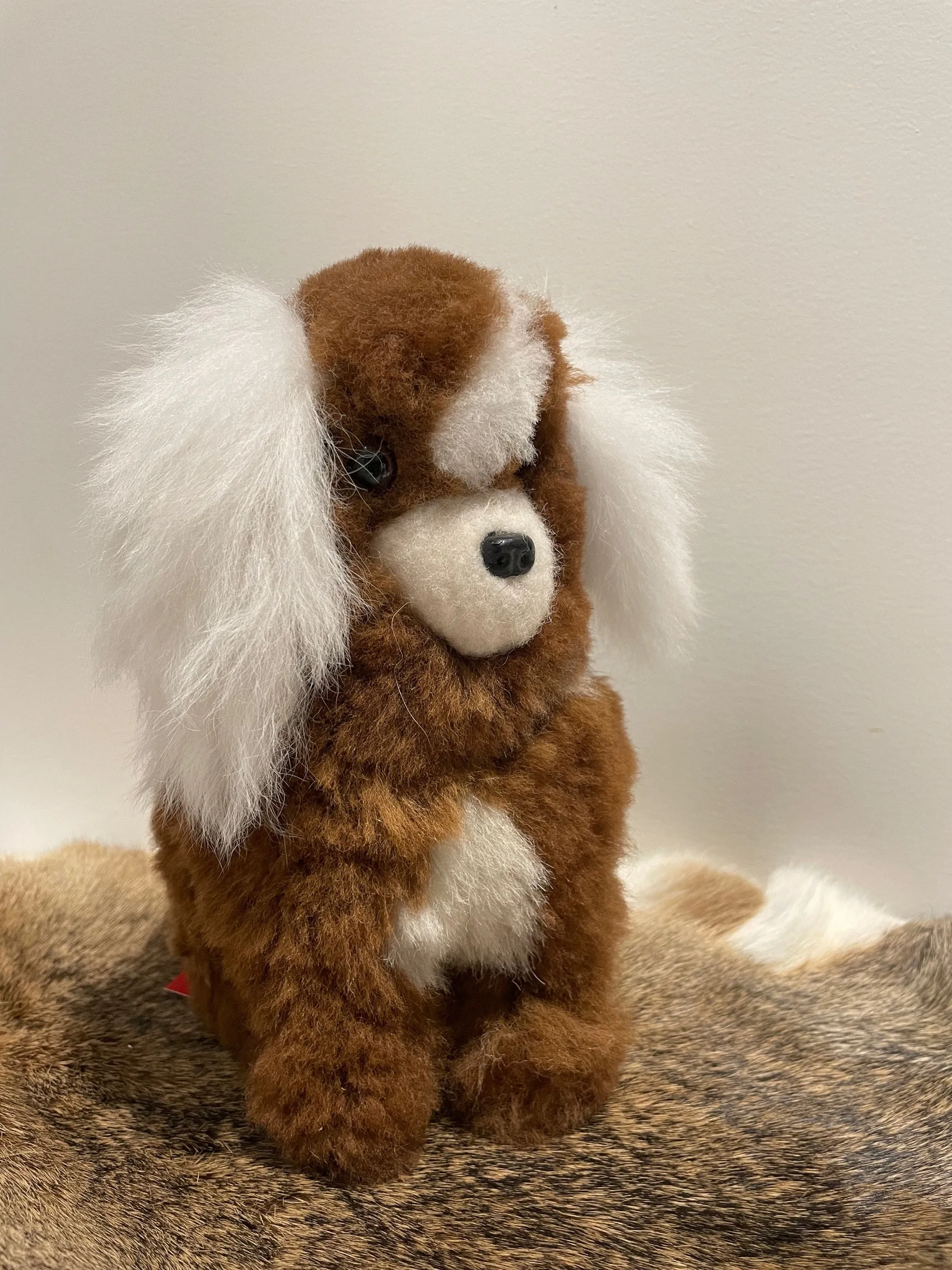 Alpaca fur doll puppy