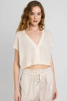 Alpaca Knit Top in Ancient White