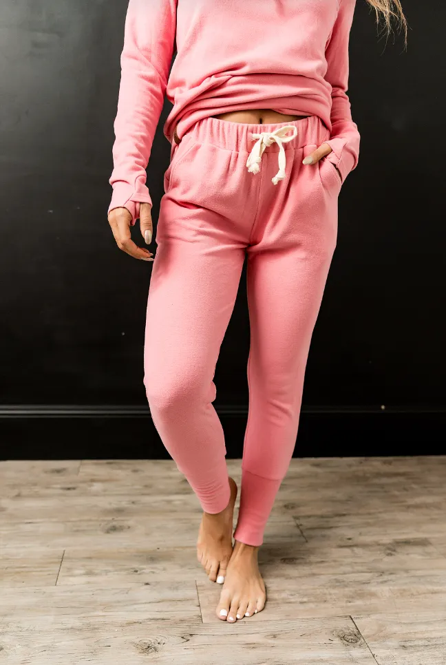 Ampersand Avenue Jogger Performance Fleece - Pink Tulip