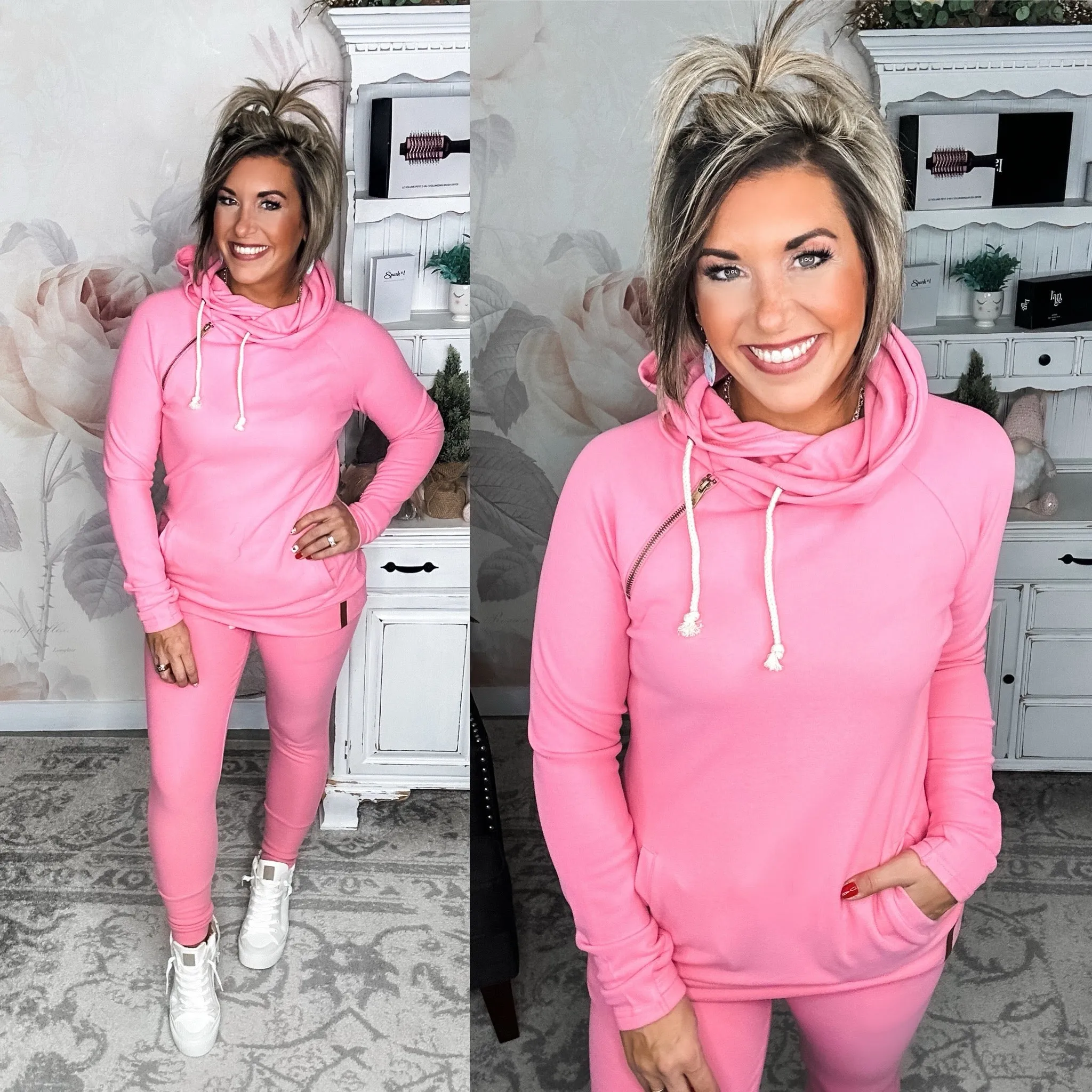 Ampersand Avenue Jogger Performance Fleece - Pink Tulip