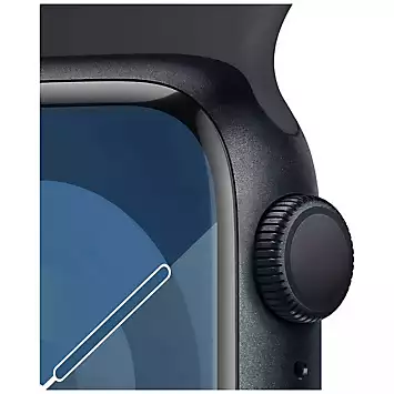 Apple Watch Series 9 GPS 41mm Midnight Aluminium Case with Midnight Sport Band - M/L | Kaleidoscope