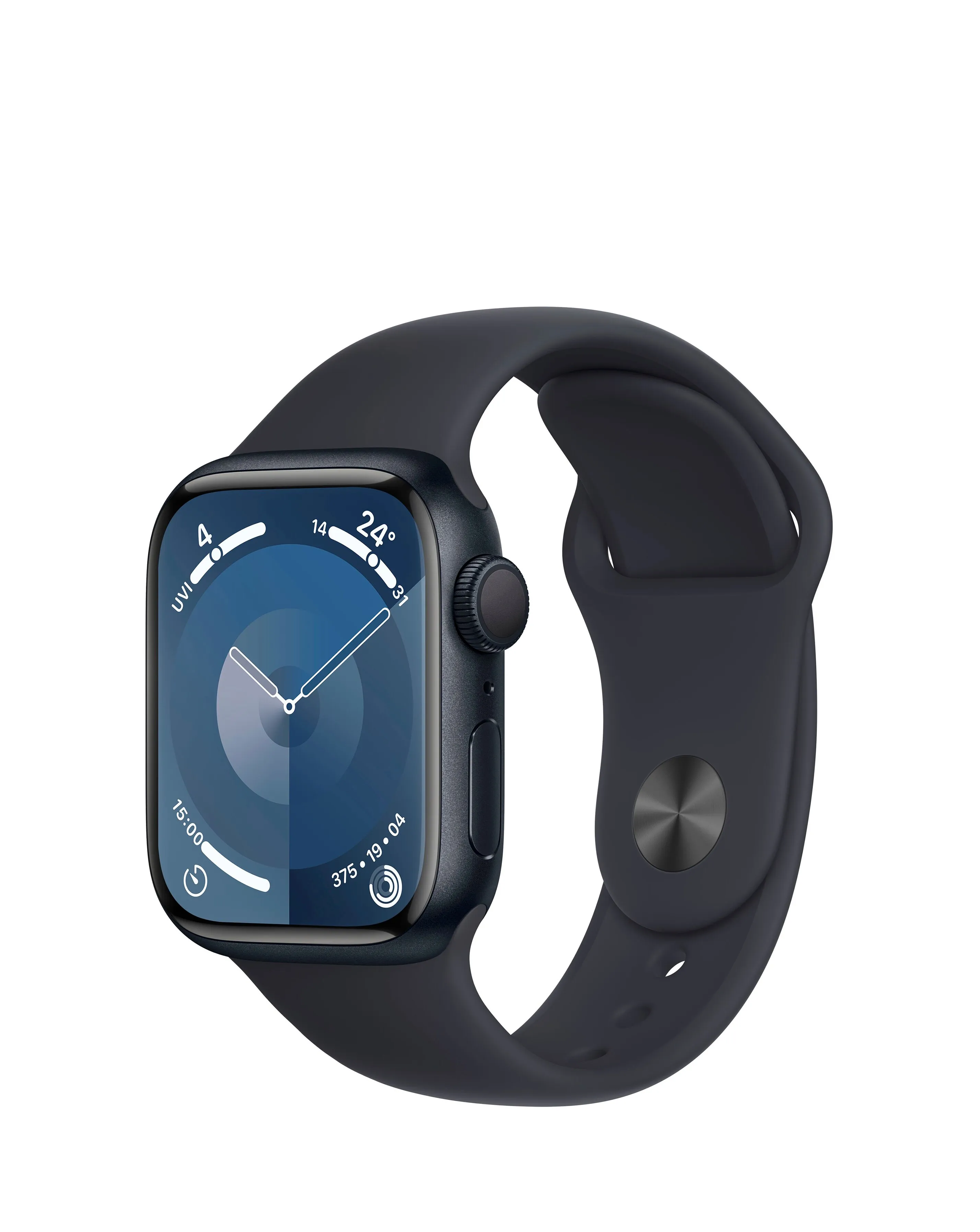 Apple Watch Series 9 GPS 41mm Midnight Aluminium Case with Sport Band - M/L | Simply Be