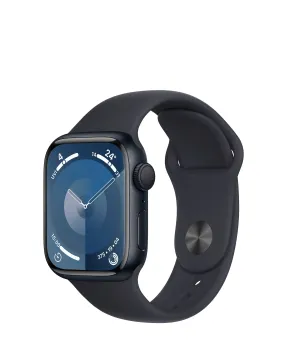 Apple Watch Series 9 GPS 41mm Midnight Aluminium Case with Sport Band - S/M | Simply Be