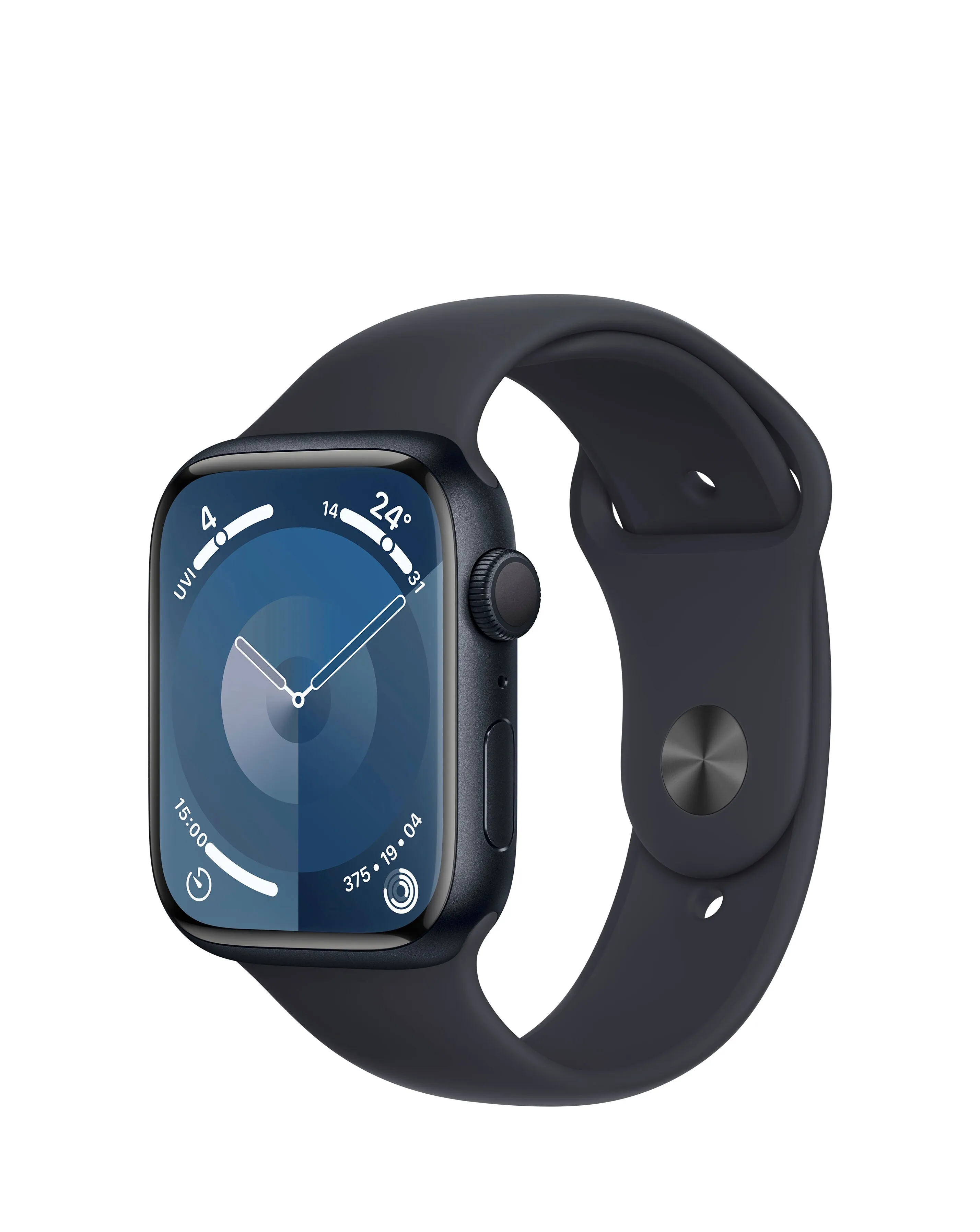 Apple Watch Series 9 GPS 45mm Midnight Aluminium Case with Sport Band - M/L | Simply Be