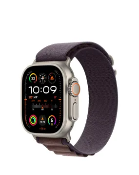 Apple Watch Ultra 2 Cellular 49mm Titanium Case with Indigo Alpine Loop - Large | Simply Be