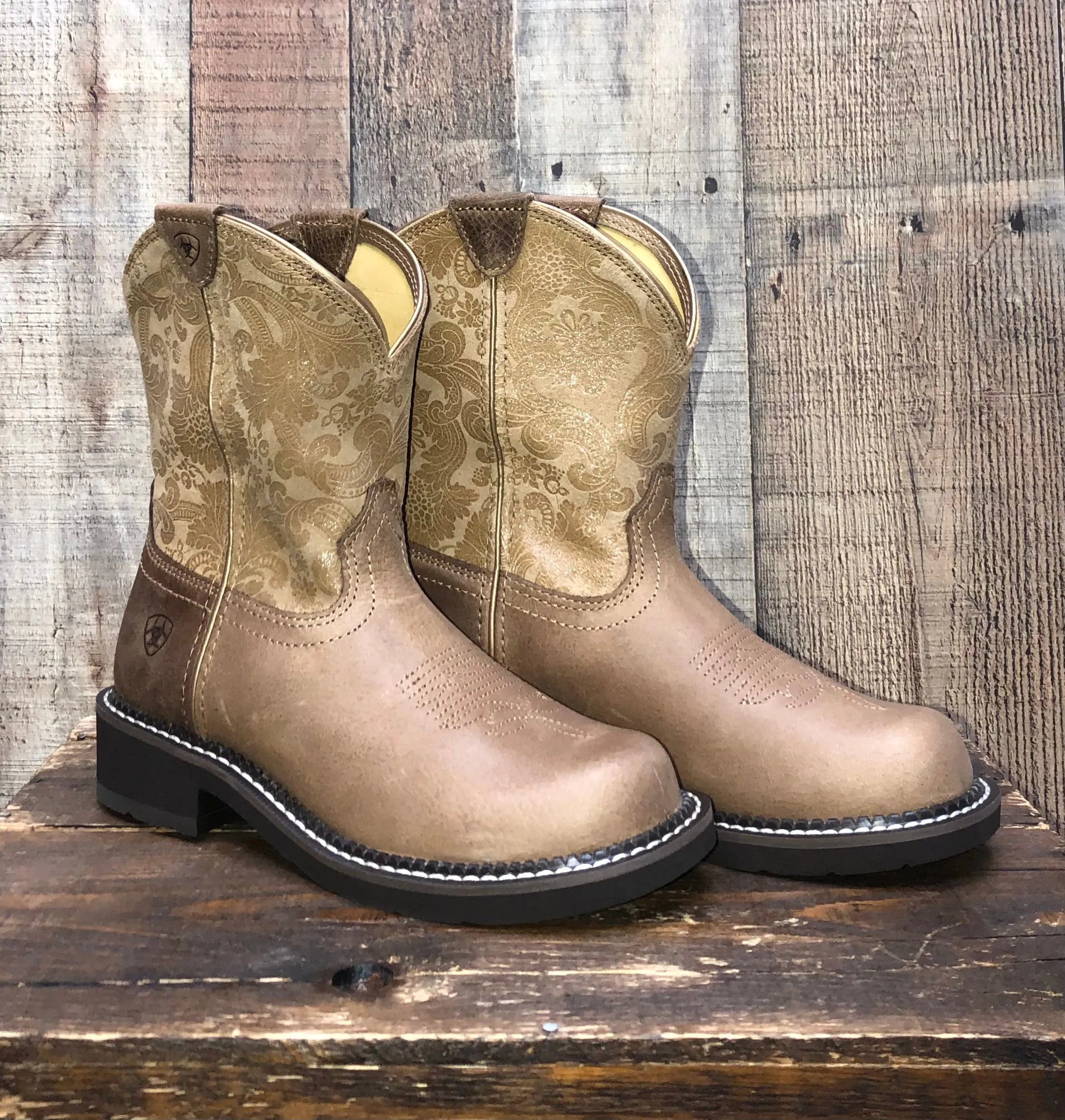 Ariat Fatbaby Heritage Fay Western Boots - Aged Tan