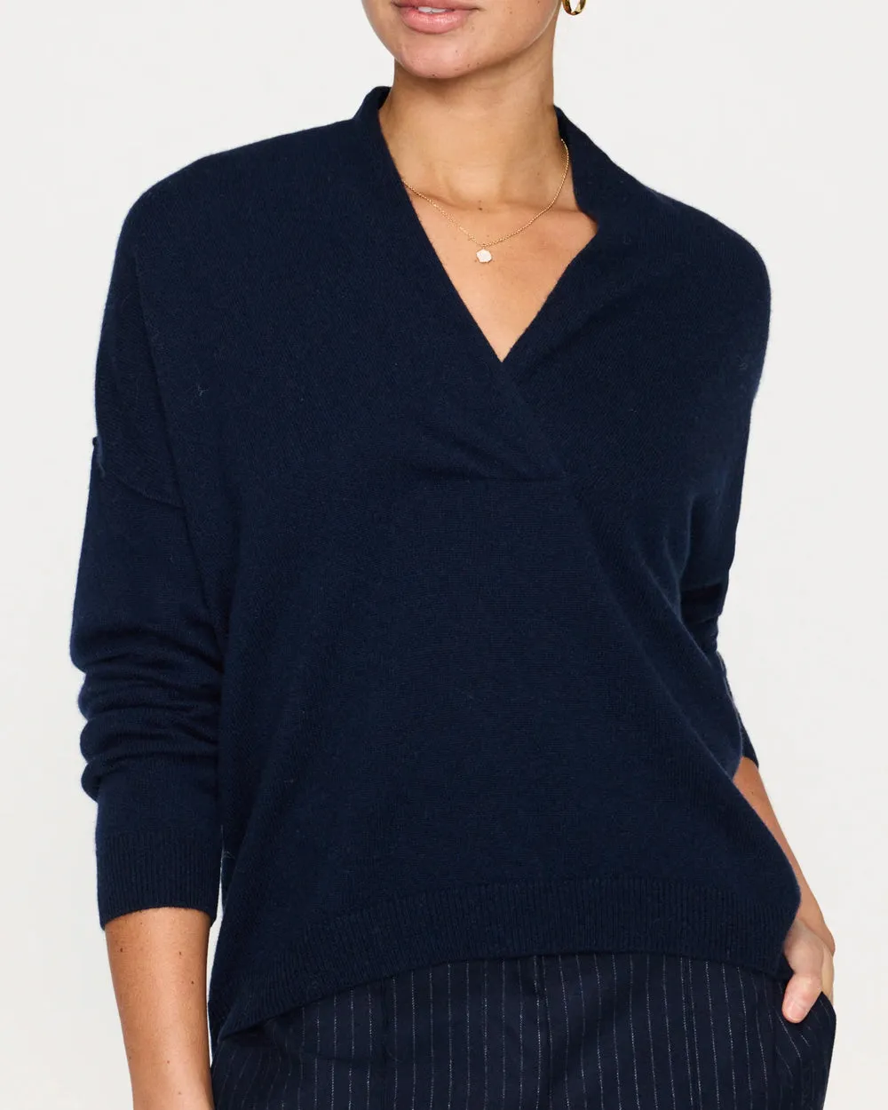 Baltic Navy Siena Wrap Pullover