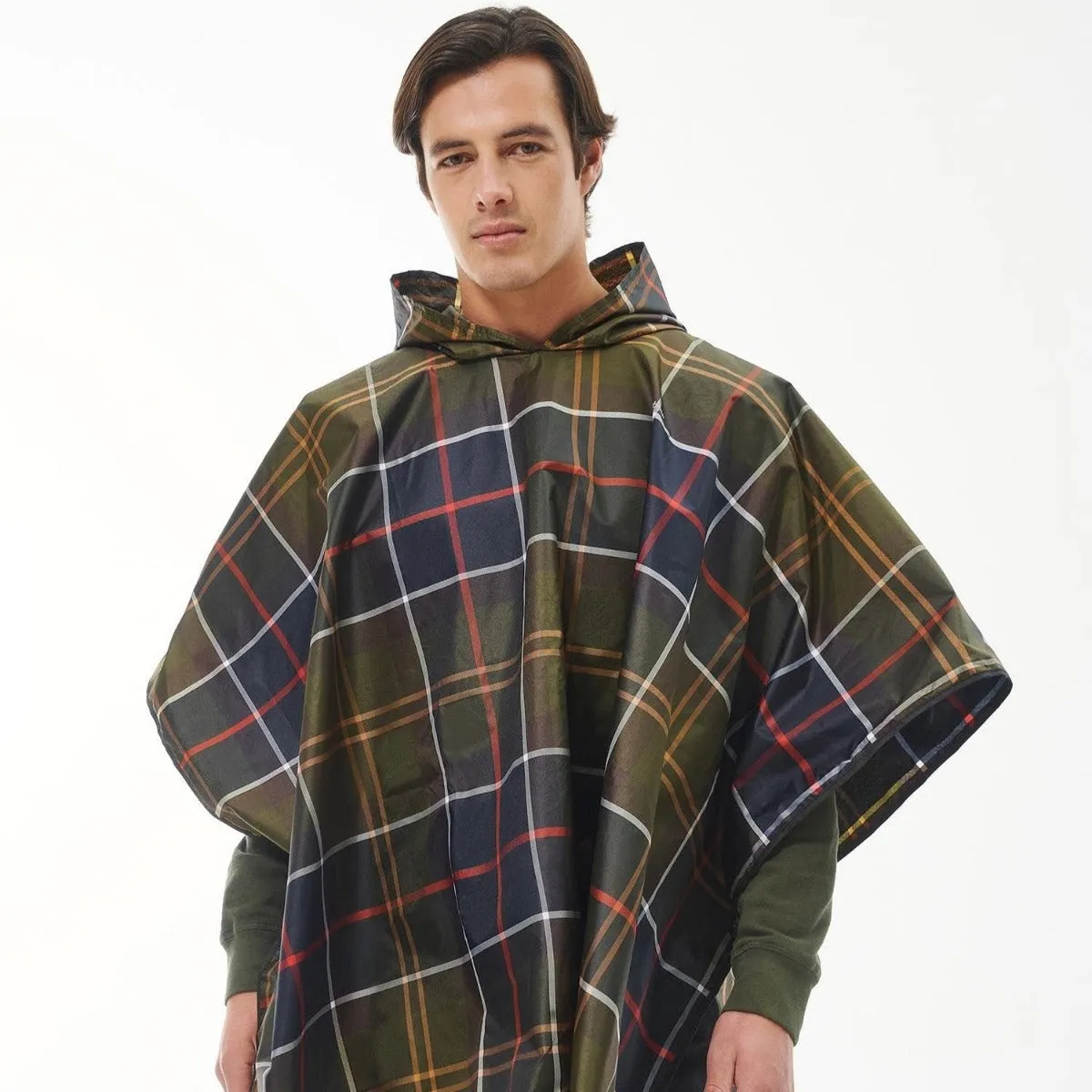 Barbour Tartan Showerproof Poncho in Classic Tartan