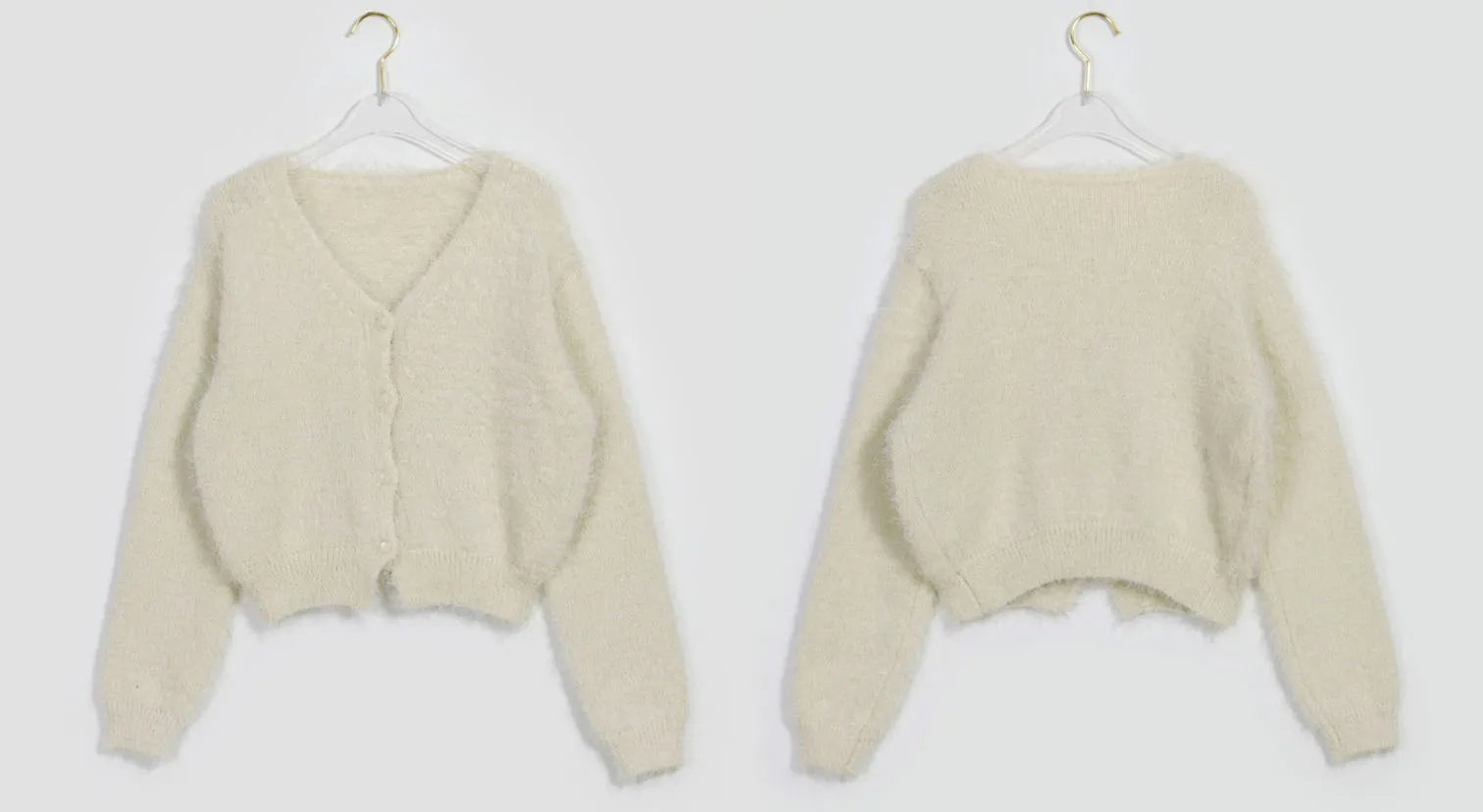 Binary01  |Long Sleeves Shearling Cardigans