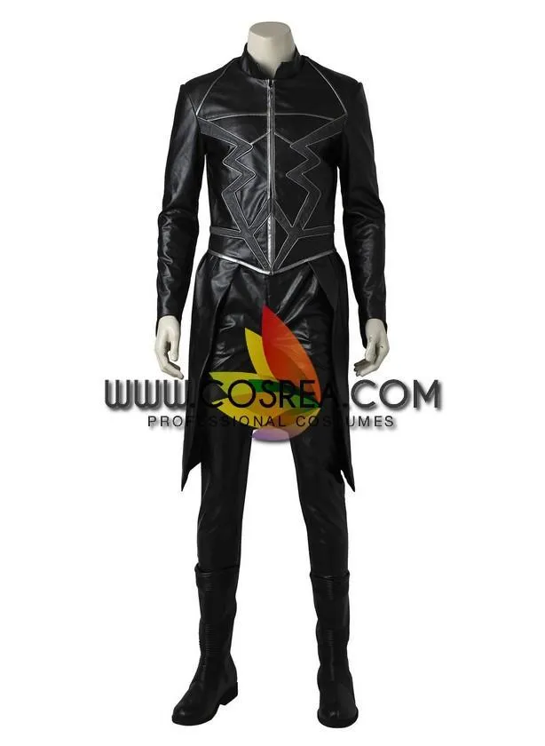 Black Bolt Inhumans PU Leather Cosplay Costume