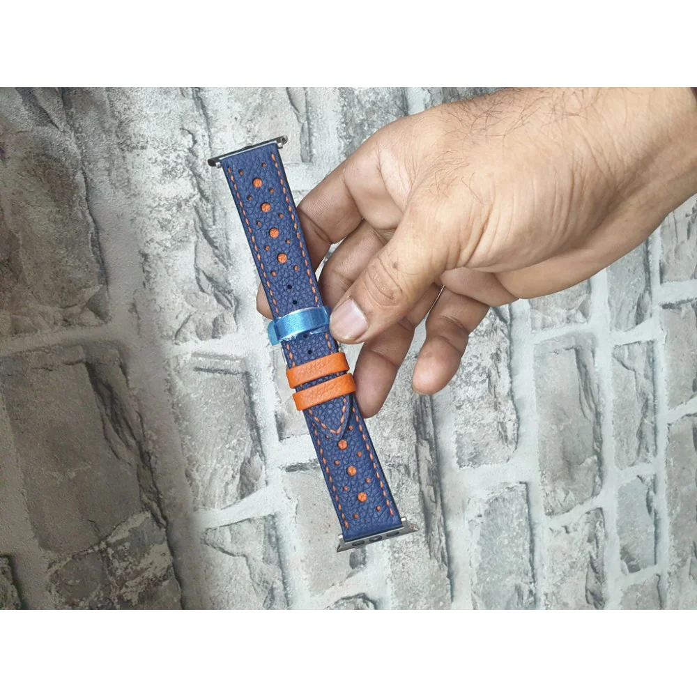 Blue and Orange Apple Watch Strap