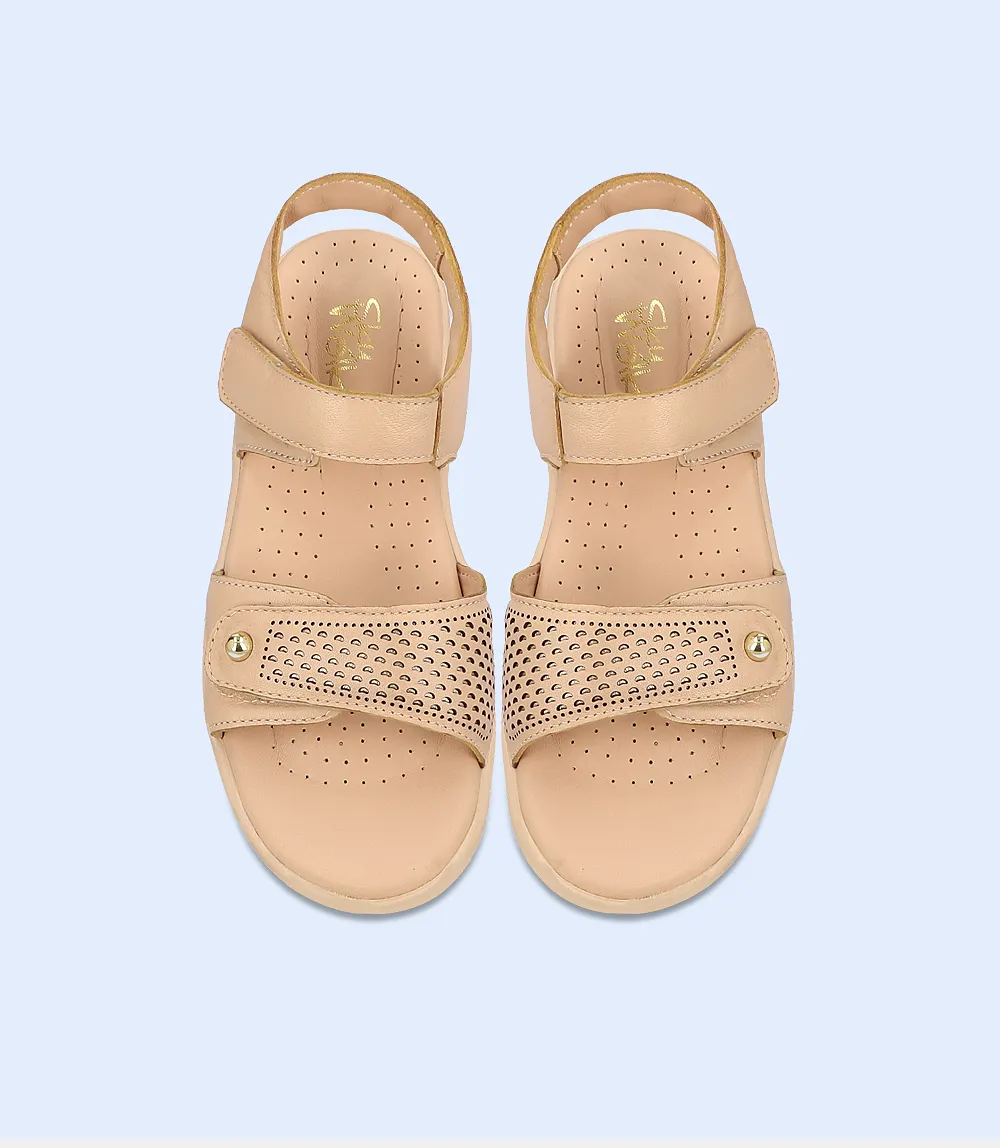 BW7205-BEIGE-Women Comfort Sandal