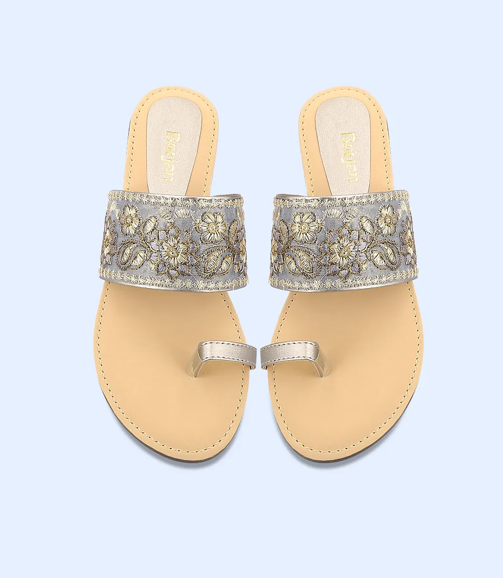 BW7506-GREY-Women Casual Chappal