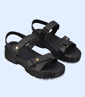 BW7919-BLACK-Women Comfort Sandal