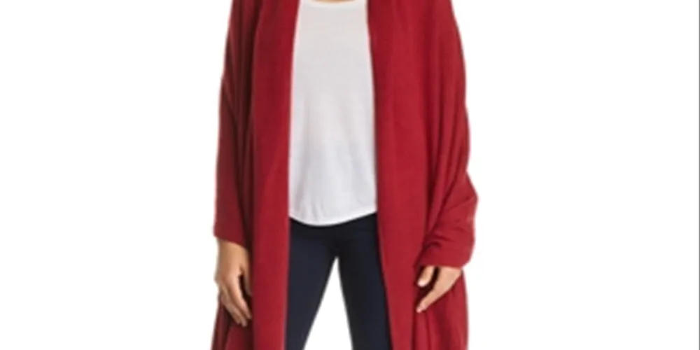 C by Bloomingdale's Lightweight Cashmere Travel Wrap Red Size One Size