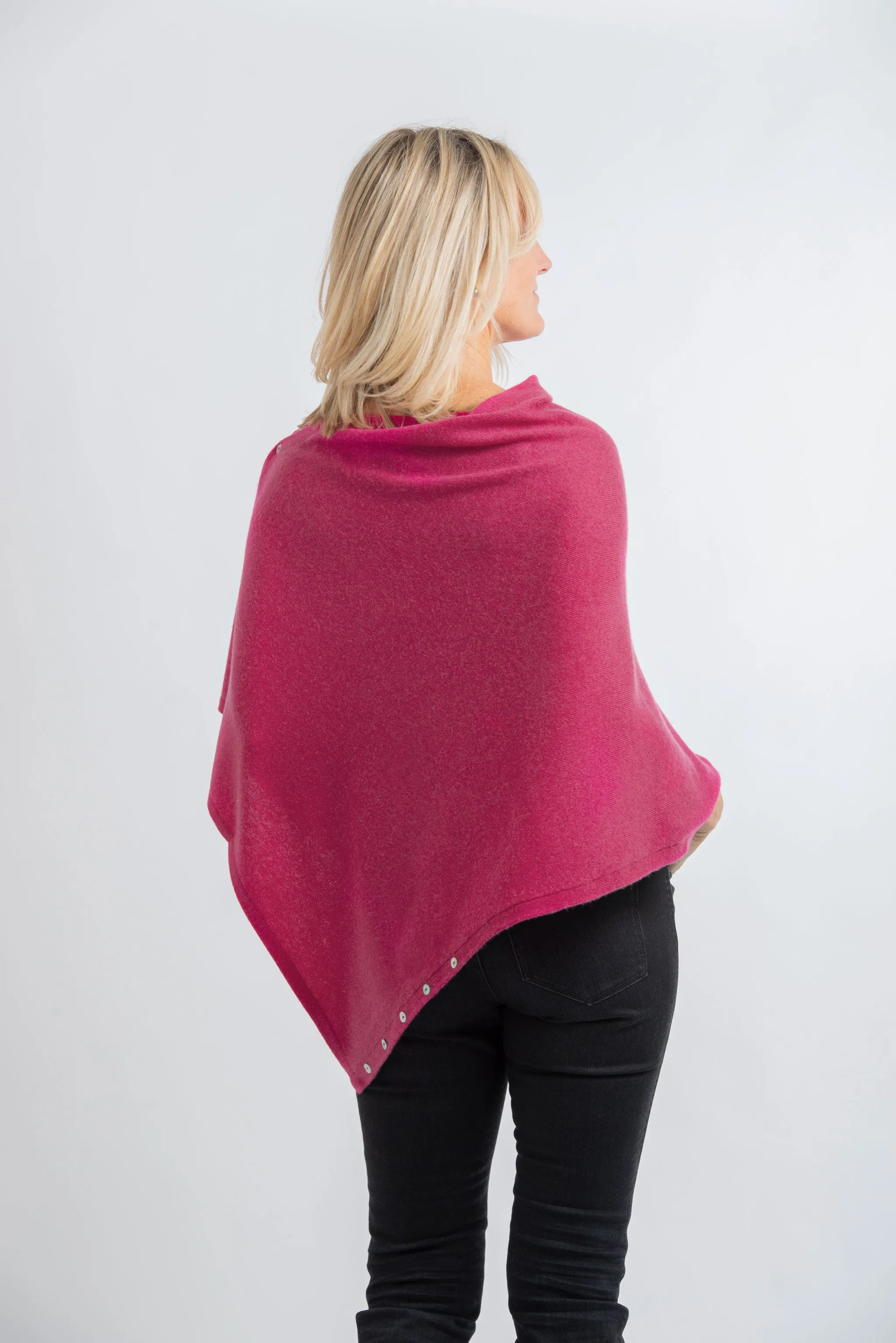 Cashmere Poncho Hot Pink | Coulis