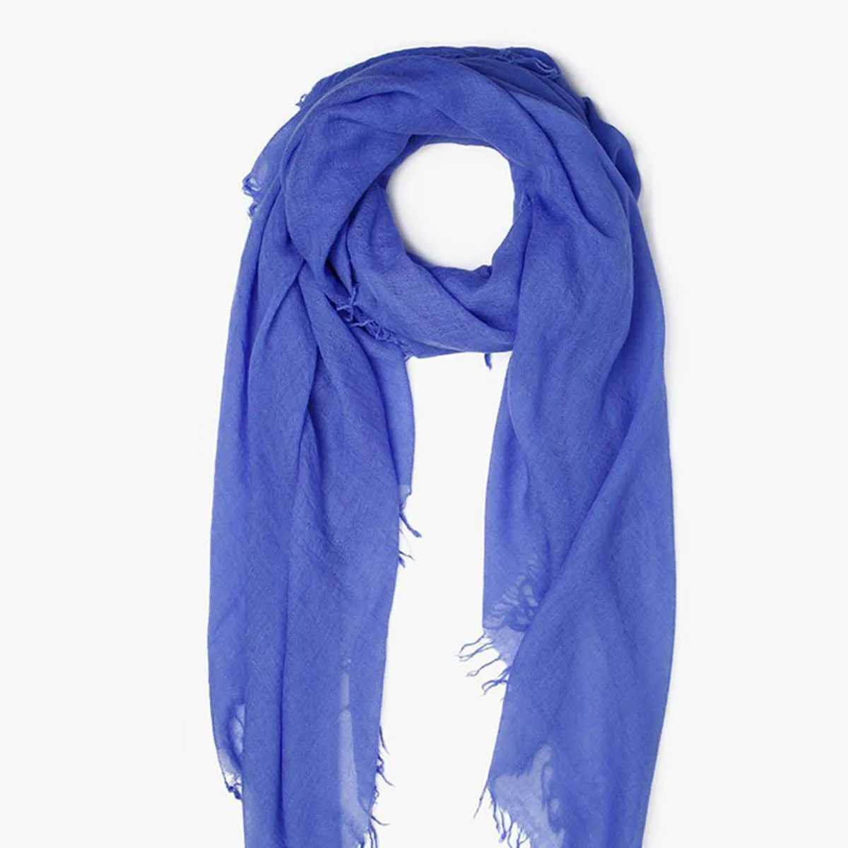 Chan Luu Scarf Soft Cashmere Silk Wrap Baja Blue & Duster Bag