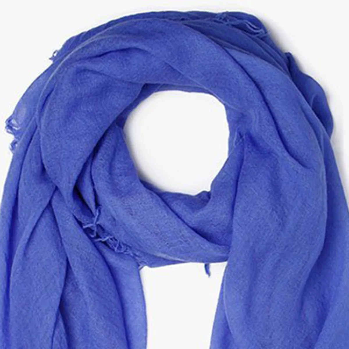 Chan Luu Scarf Soft Cashmere Silk Wrap Baja Blue & Duster Bag