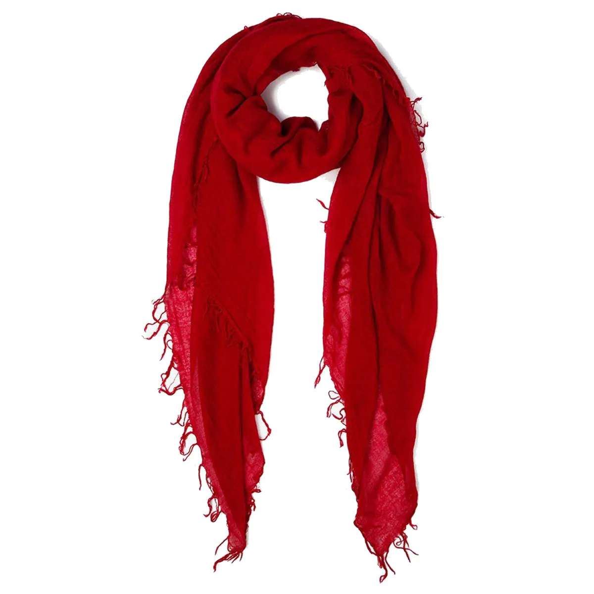 Chan Luu Scarf Soft Cashmere Silk Wrap Biking Red & Duster Bag