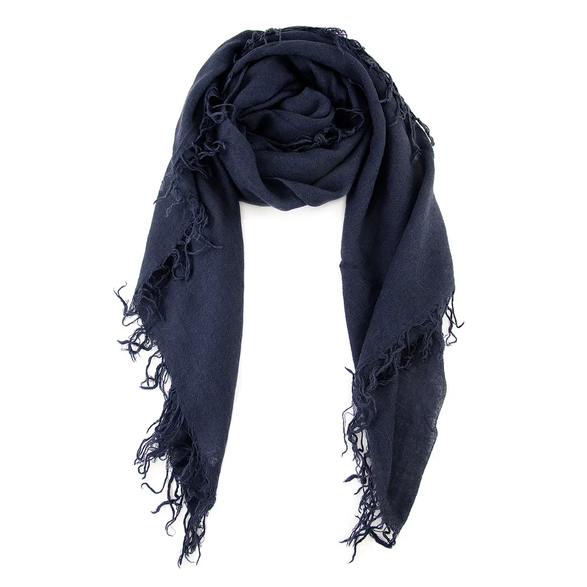 Chan Luu Scarf Soft Cashmere Silk Wrap Blue Nights & Duster Bag