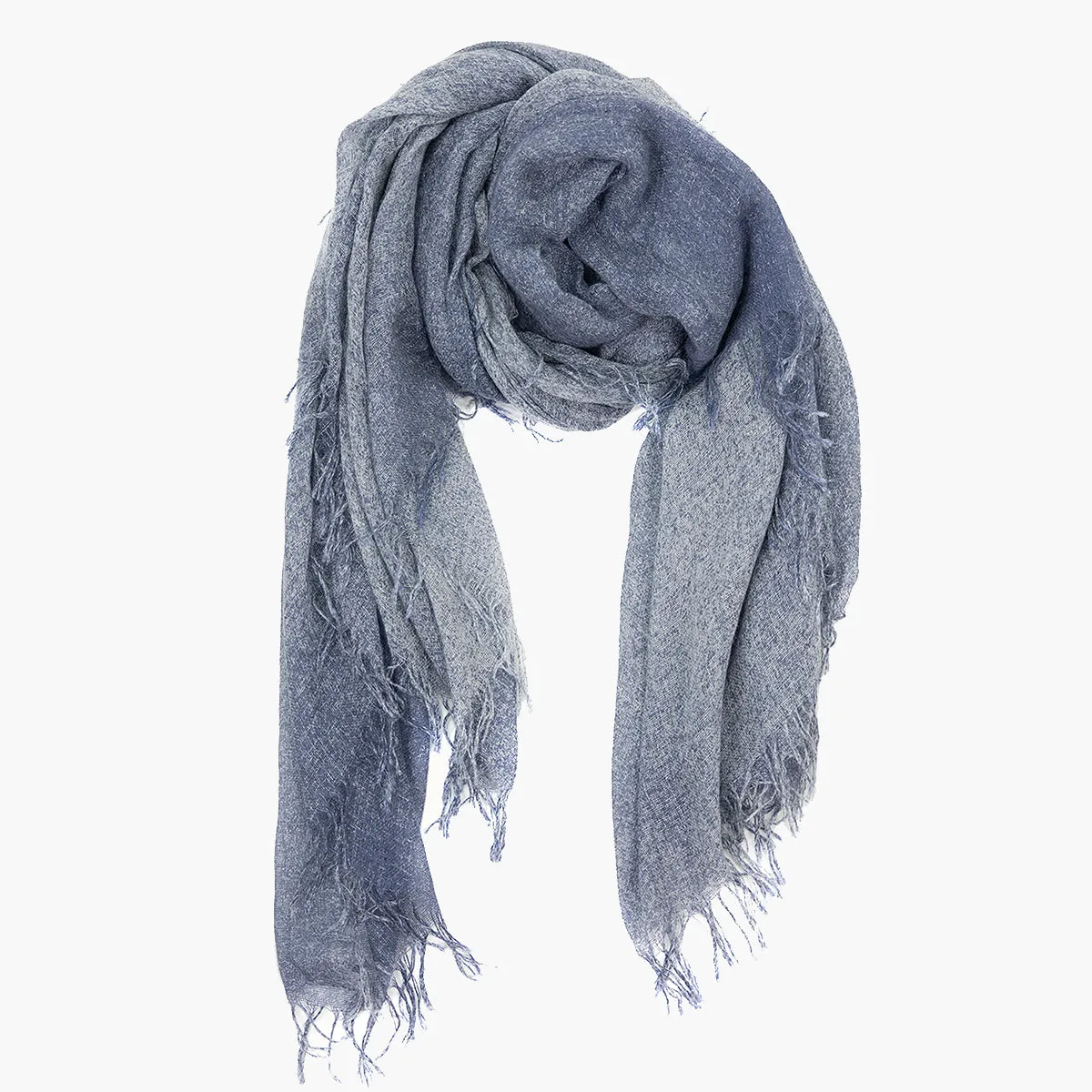 Chan Luu Scarf Soft Cashmere Silk Wrap Denim Stone Blue 549