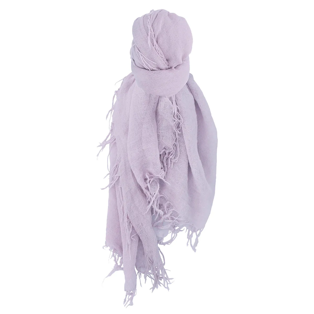 Chan Luu Scarf Soft Cashmere Silk Wrap Lavender Purple & Duster Bag