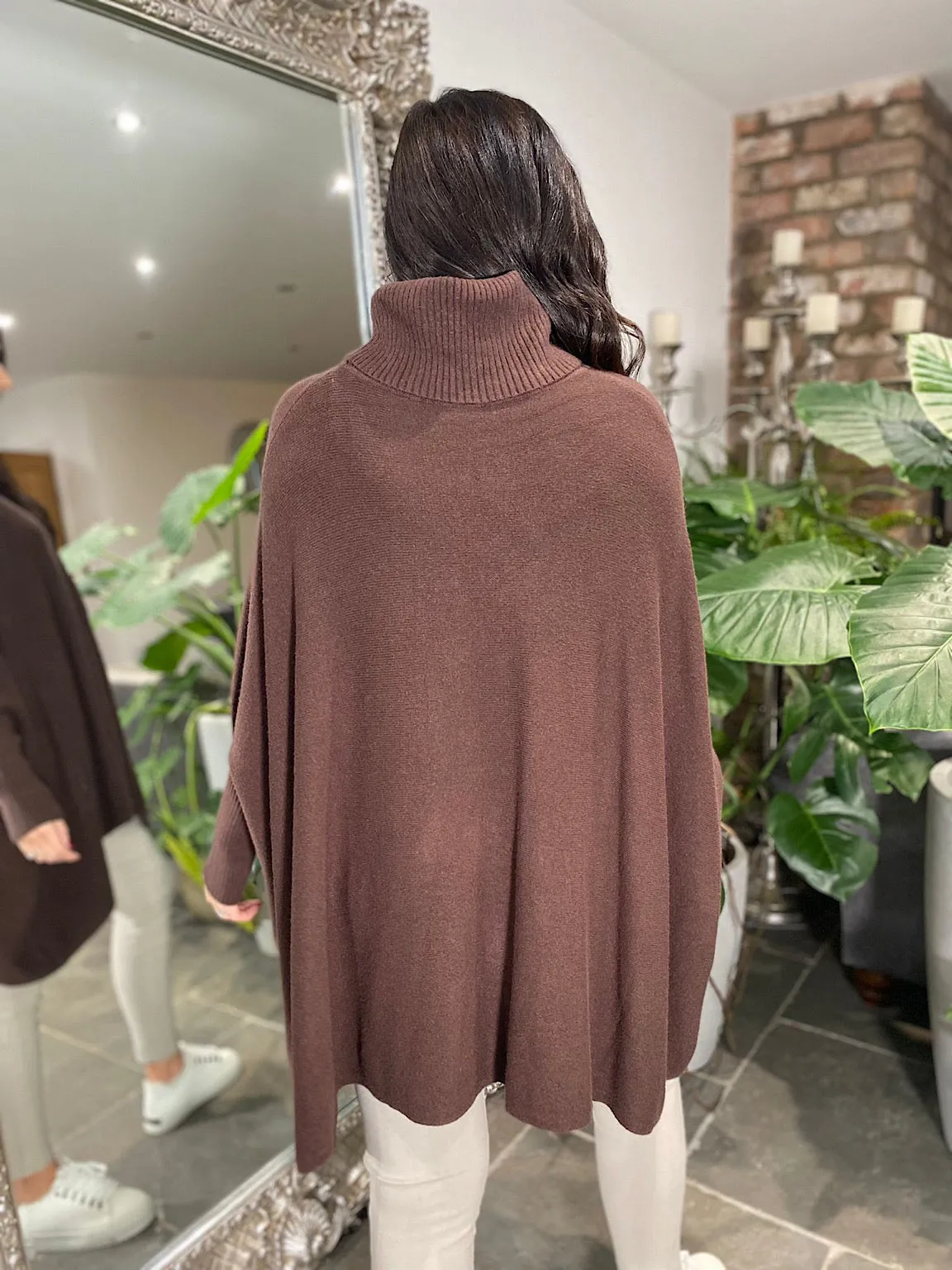 Chocolate Ribbed Star Jumper Hallie