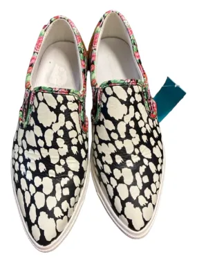 Coach Shoe Size 7 White & Multi Leather Pointed Toe Slip On Stretch Panel Shoes