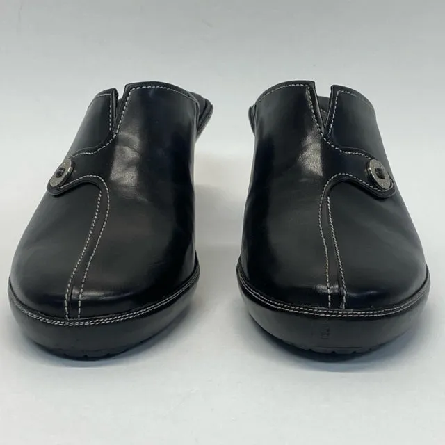 Cole Haan Size 7.5 Women's Black Stitches Mules Shoes