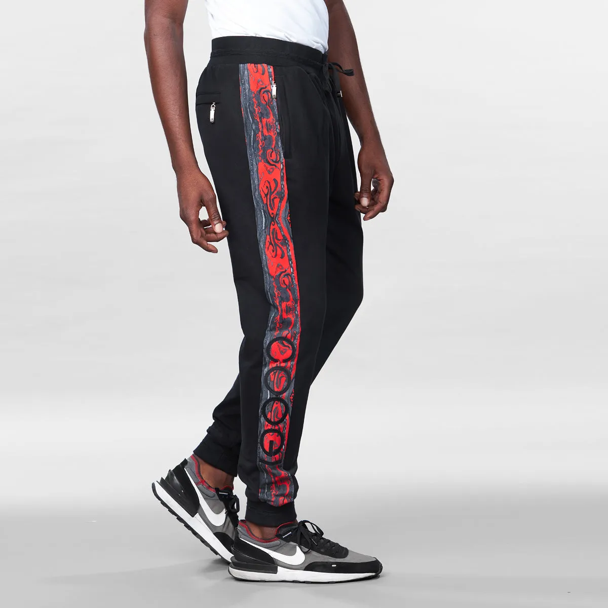 COOGI Classic Red-Black Fleece Jogger