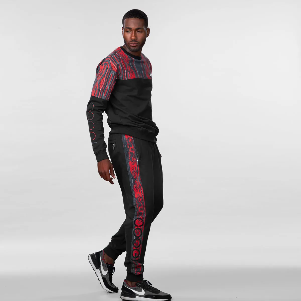 COOGI Classic Red-Black Fleece Jogger