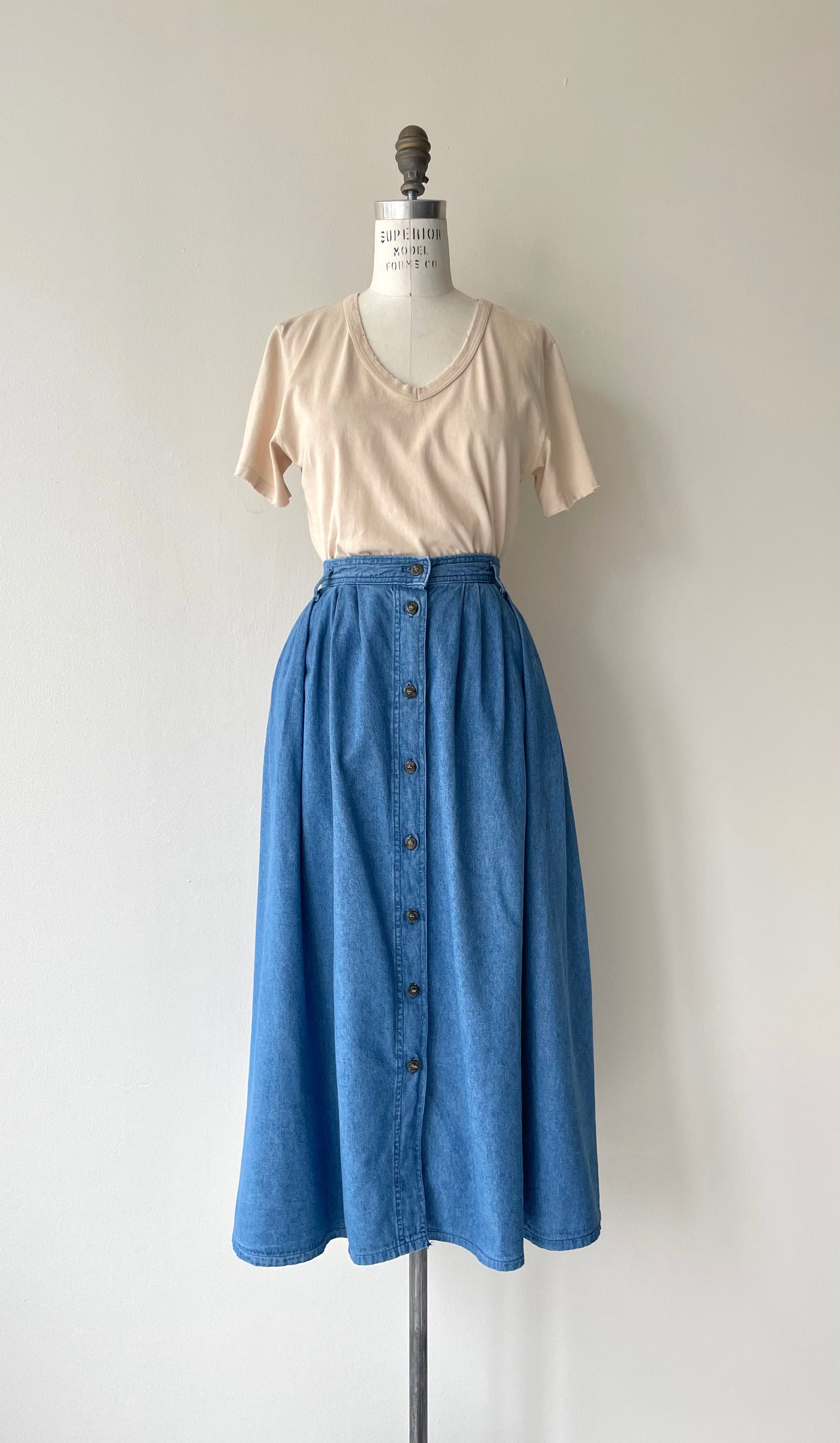 Cottage Denim Skirt