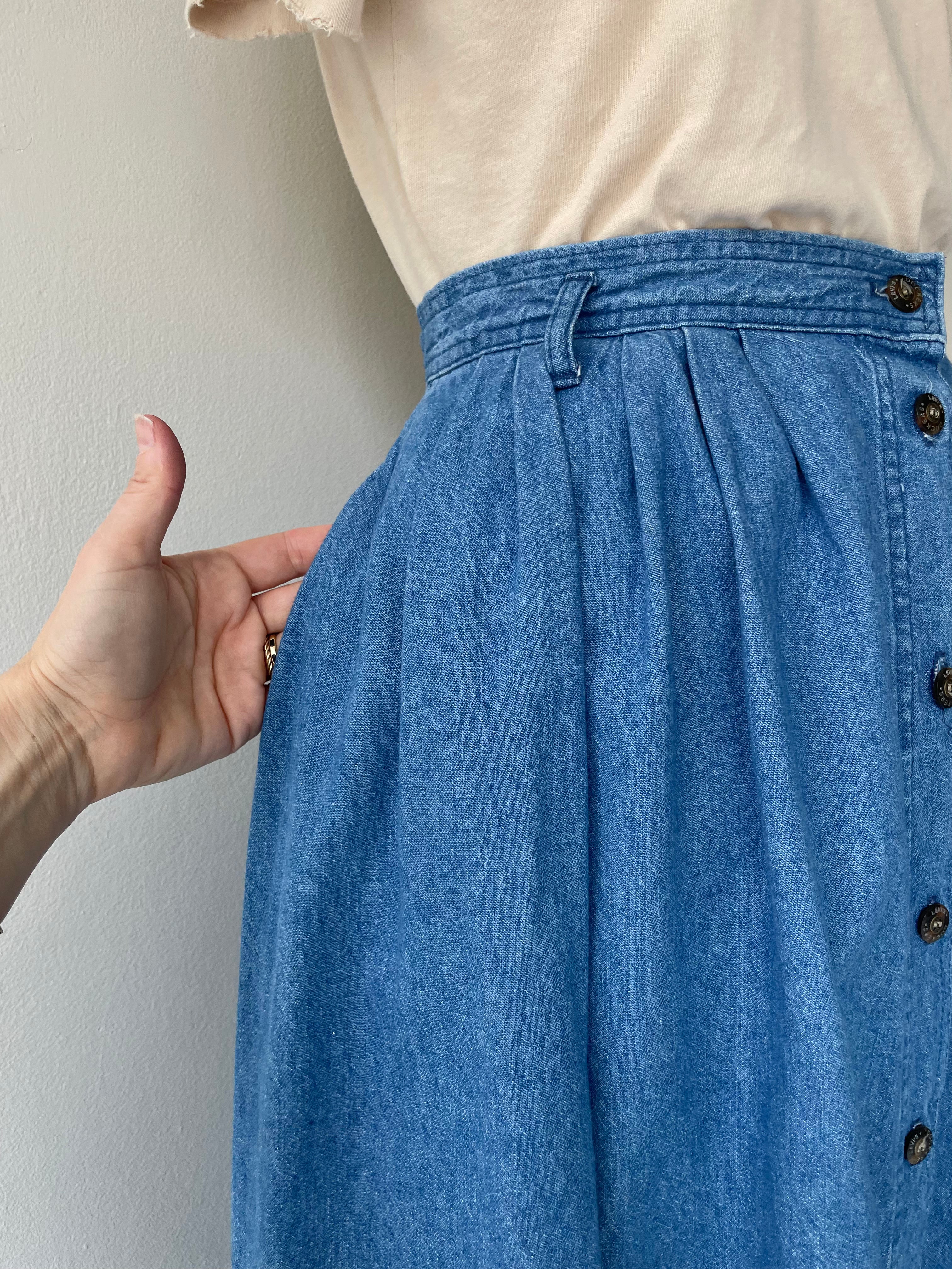 Cottage Denim Skirt