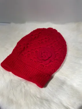 Crocheted 100% Alpaca Flower Beanie Peru