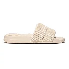 FitFlop Women's Iqushion Ivory Corduroy Slide