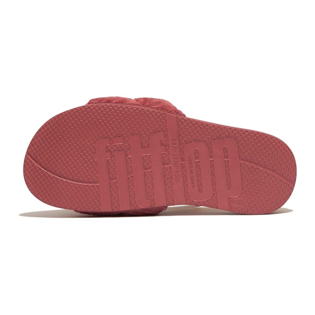 FitFlop Women's Iqushion Red Corduroy Slide