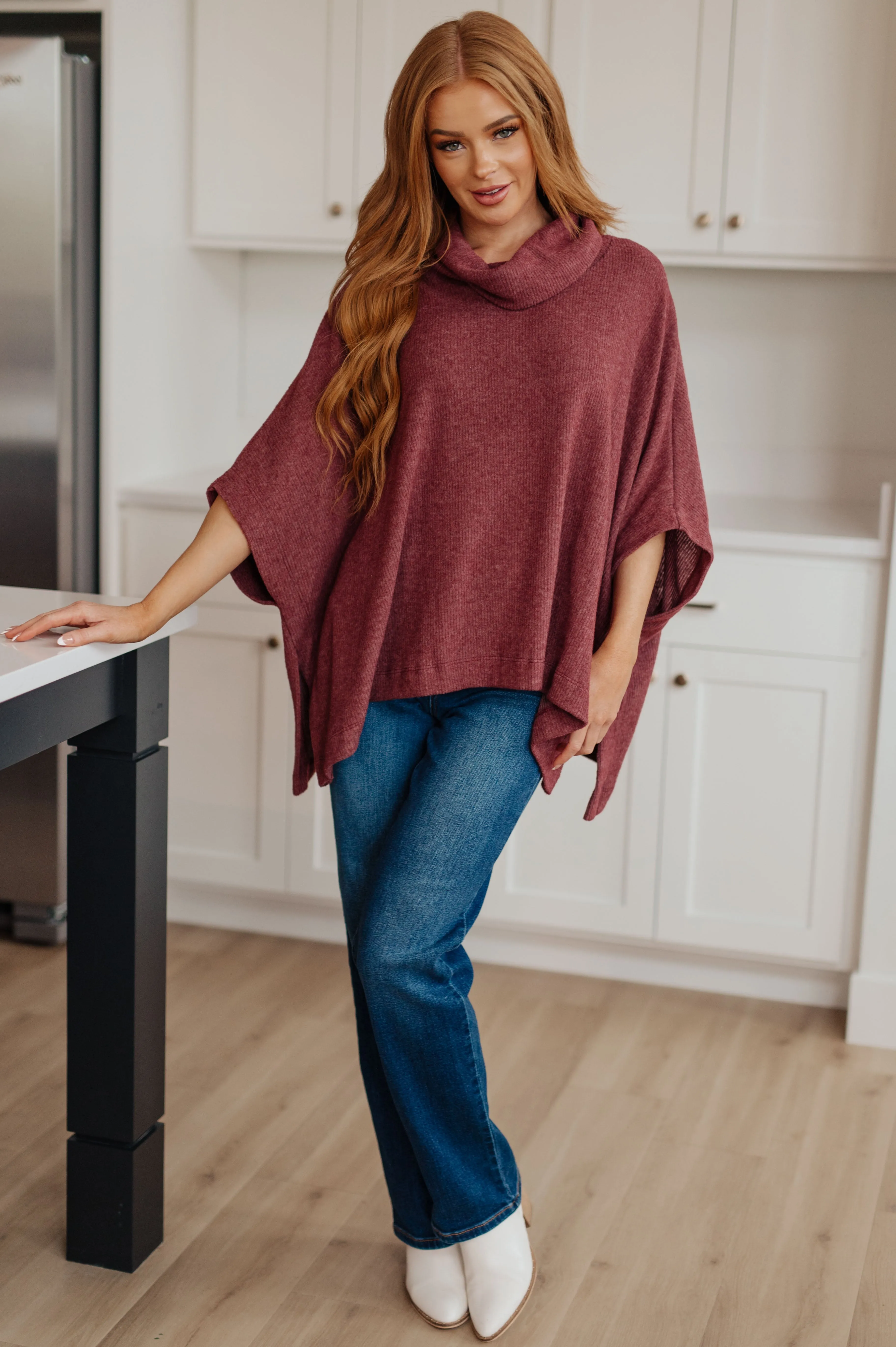 Florance Cowl Neck Poncho