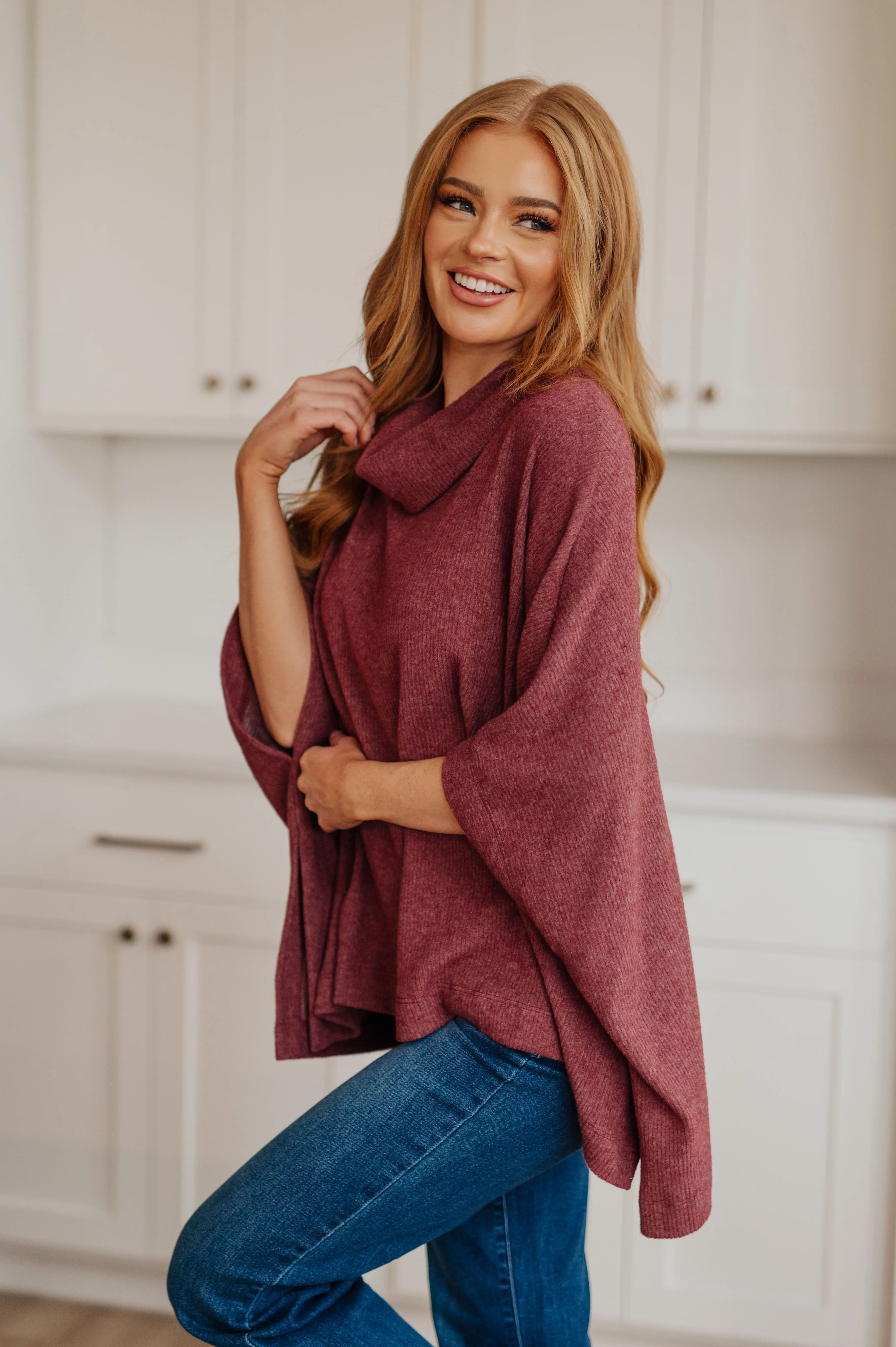 Florance Cowl Neck Poncho