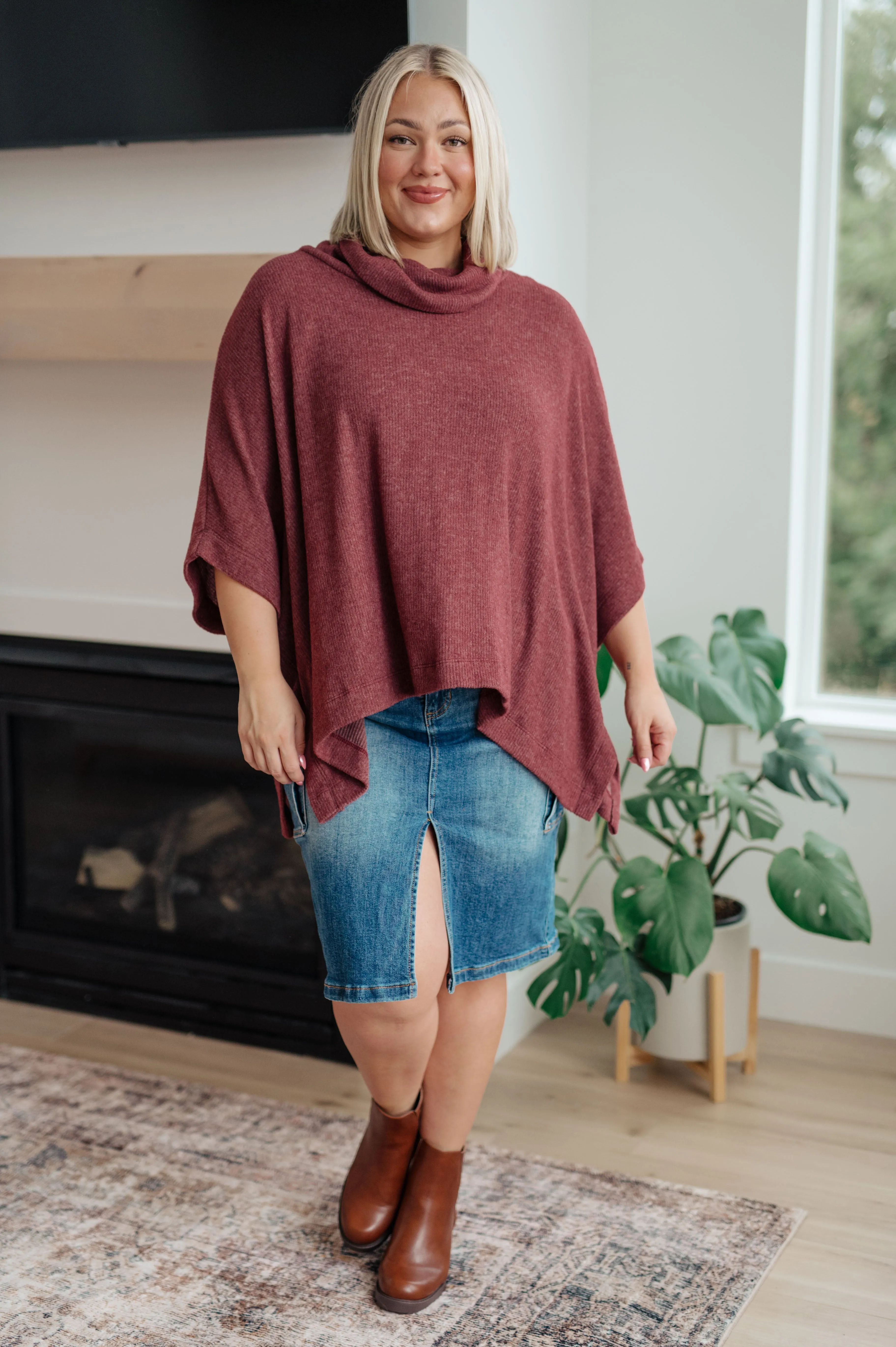 Florance Cowl Neck Poncho