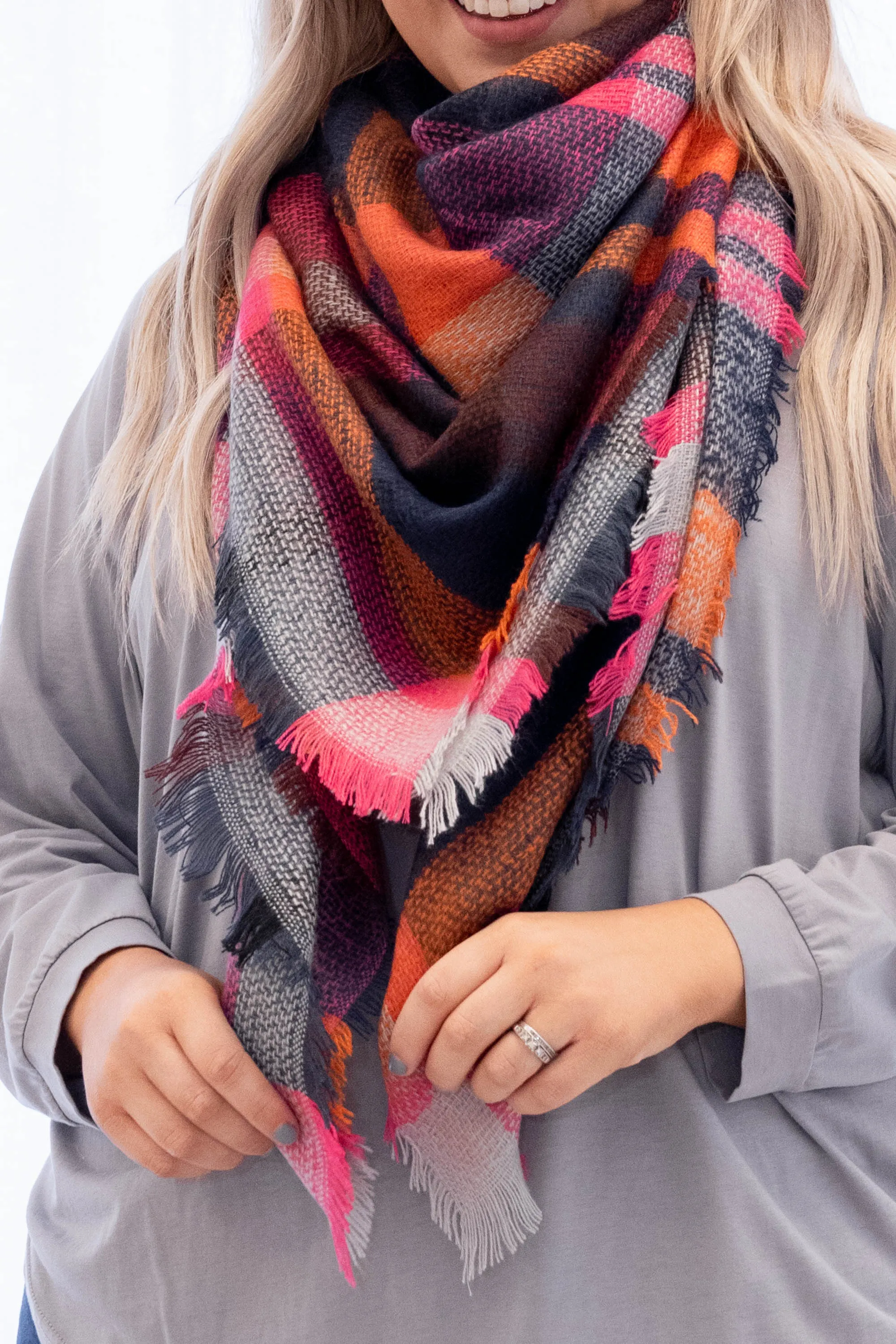 Four Seasons Scarf, Navy