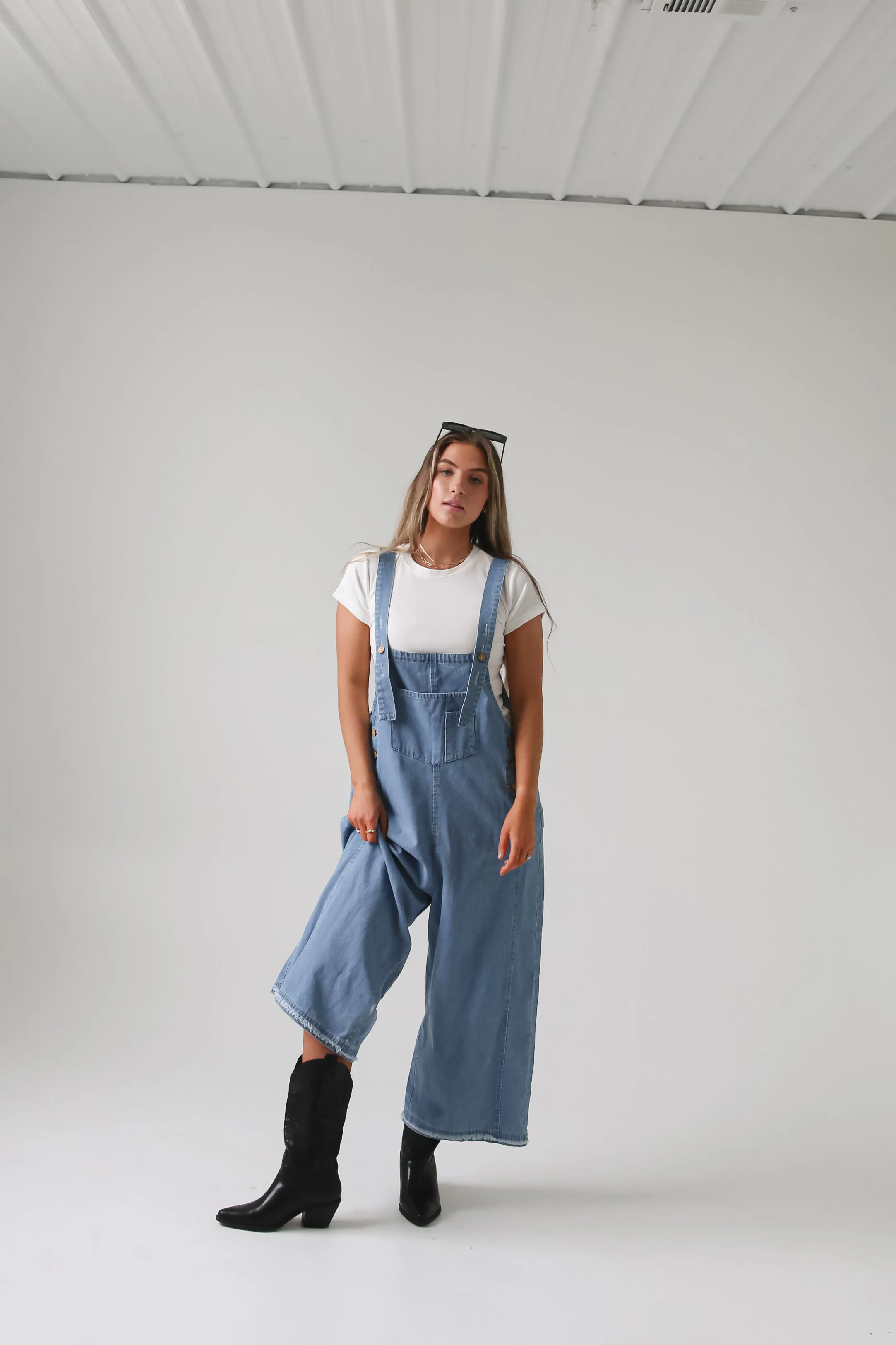 Frankie Denim Overalls - Medium Wash