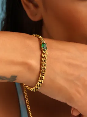 Gold Emerald Bracelet