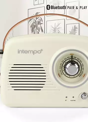 Intempo 2 in 1 Bluetooth Speaker with Fm Radio - Cream | Kaleidoscope