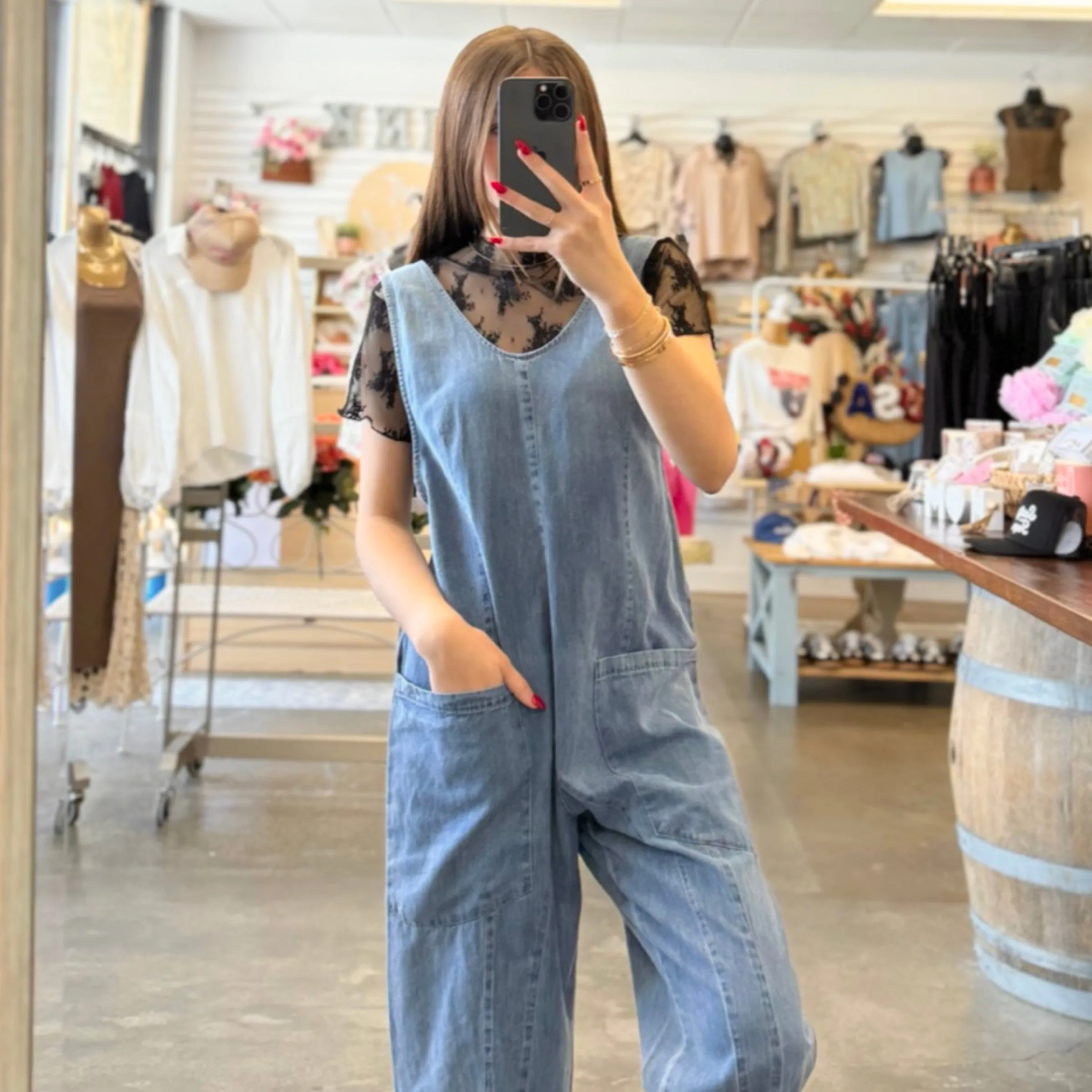 Just A Normal Girl Denim Overalls