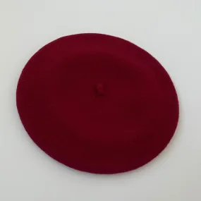 La Coqueta Maroon Wool Beret